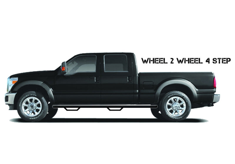 N-Fab Nerf Step 15-17 GMC - Chevy Canyon/Colorado Crew Cab 5ft Bed - Gloss Black - W2W - 3in G1583CC