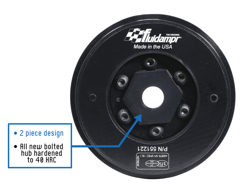 Fluidampr 91-08 VW Golf/05-12 Passat B6/B7 / 03-10 Audi TT Steel Internally Balanced Damper 551221