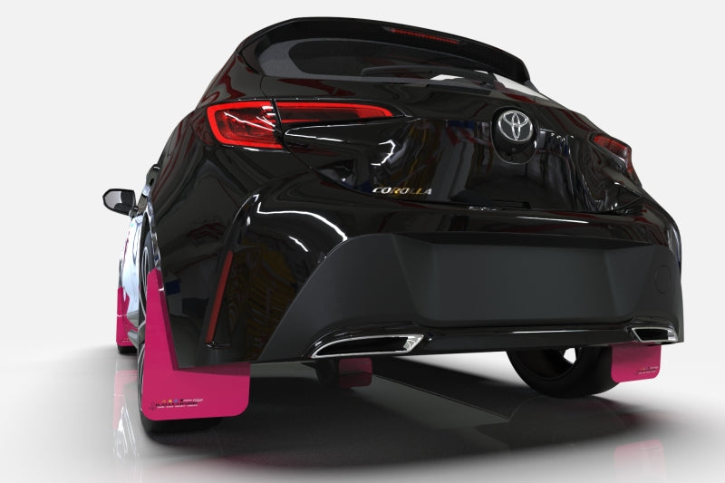 Rally Armor 02-07 Subaru RS/2.5i/WRX/STI (06-07 Wagon Req. Front Flap Mod.) Pink Mud Flap BCE Logo MF1-BCE22-PK/BLK