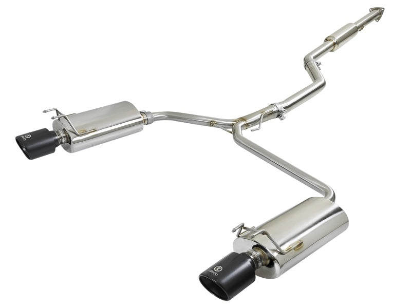 aFe Takeda Exhaust 304SS Dual Cat-Back con puntas negras 13-17 Honda Accord LX/EX/EX-L Sedan L4 2.4L