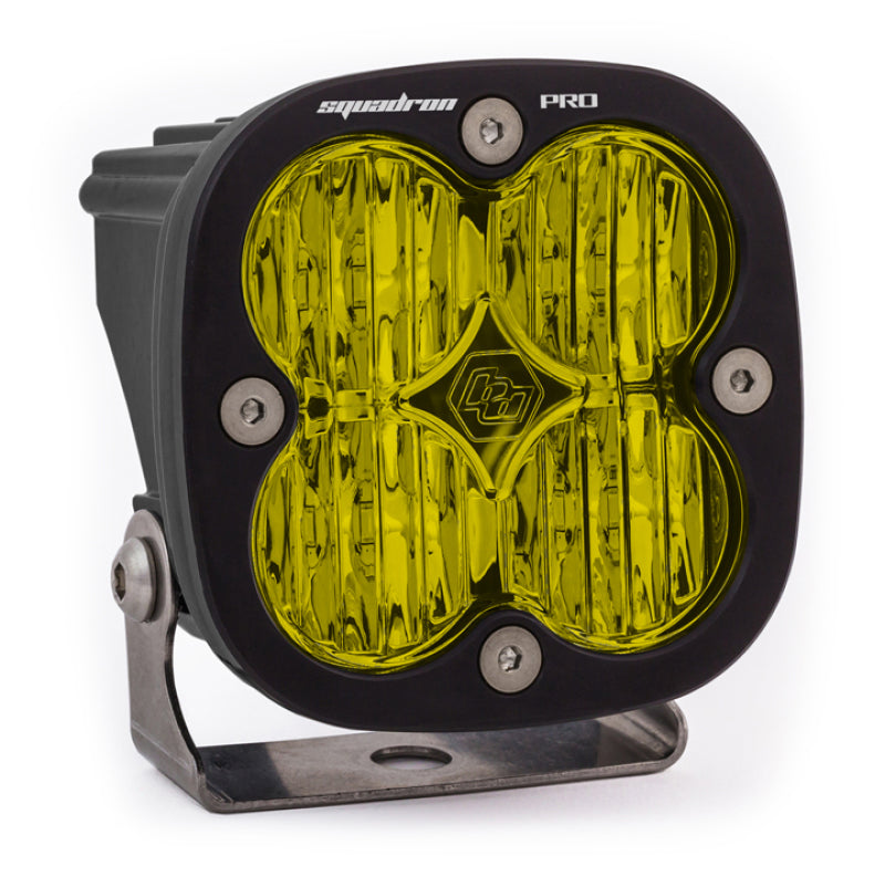 Baja Designs Squadron Pro Black Wide Cornering Pattern LED Light Pod - Amber 490015