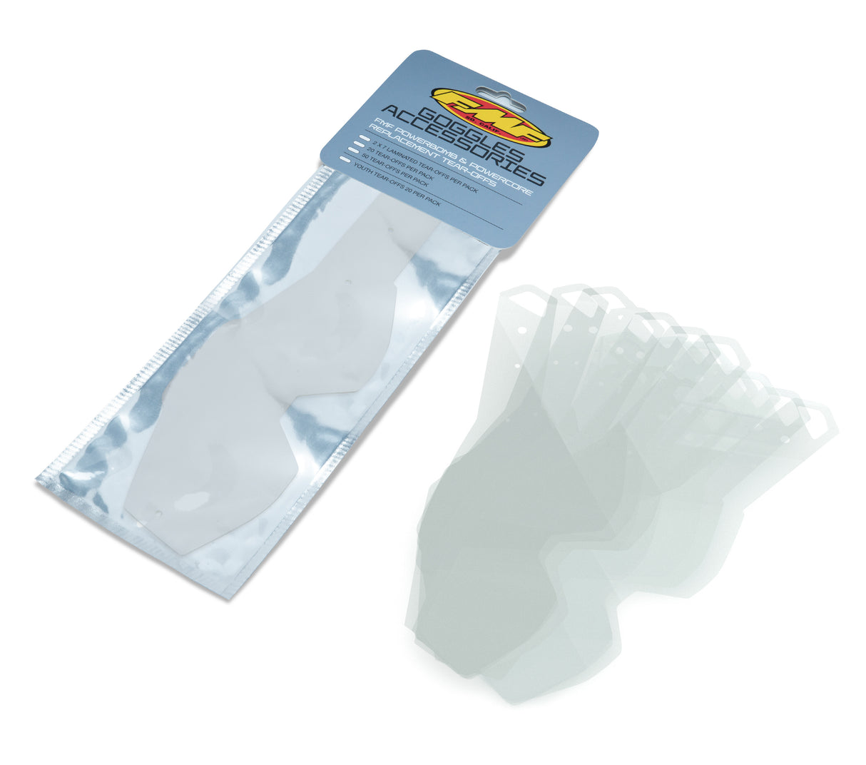 FMF VISION Powrecore/Bomb Standard Tear Offs 20 Pk F-59011-00001