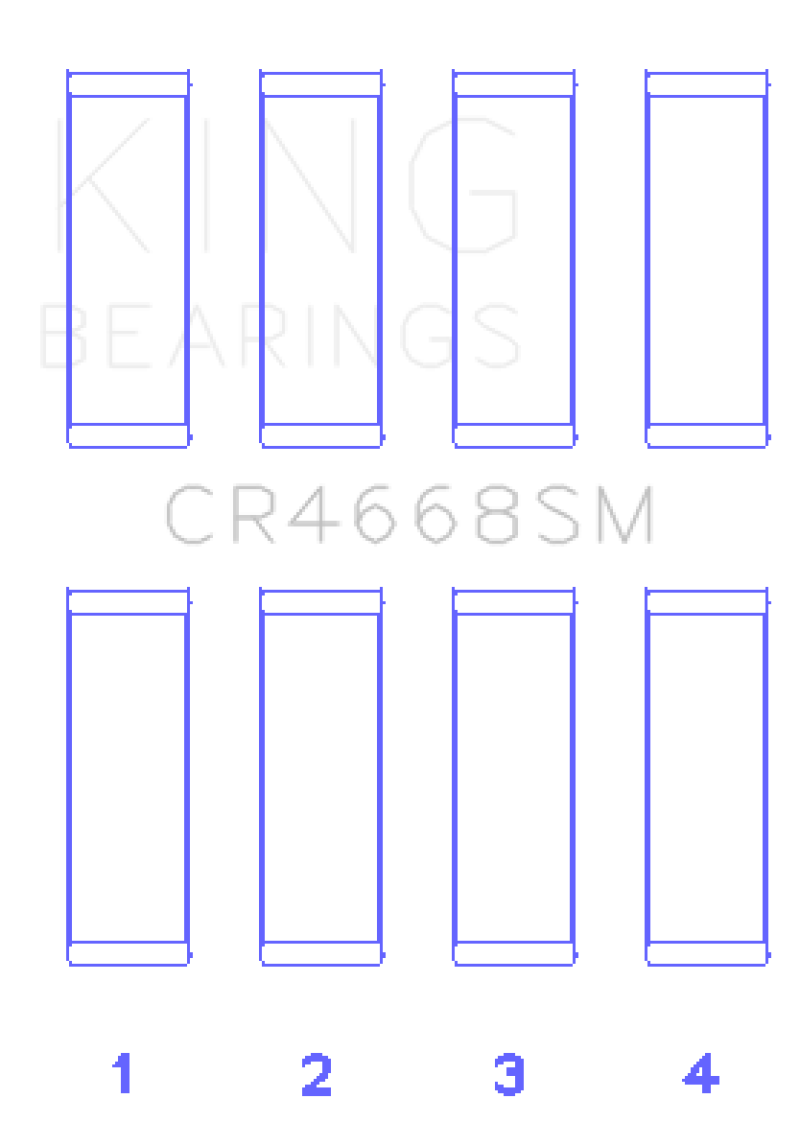 King Chrysler/Mitsubishi/Hyundai/Kia World Engine (Size Standard) Connecting Rod Bearing Set GCR4668SM