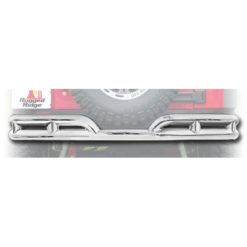 Rugged Ridge 3in Double Rear Tube Bumper 07-18 Jeep Wrangler 11573.1