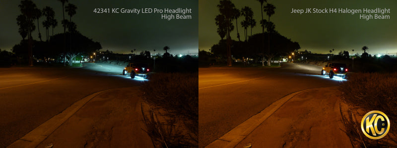 KC HiLiTES 07-18 Jeep JK (Not for Rubicon/Sahara) 7in. Gravity LED Pro DOT Headlight (Pair Pack Sys) 42341