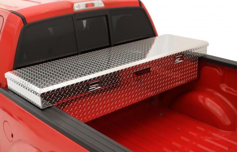 Lund 67-99 Chevy CK Ultima Single Lid Crossover Tool Box - Brite 9100