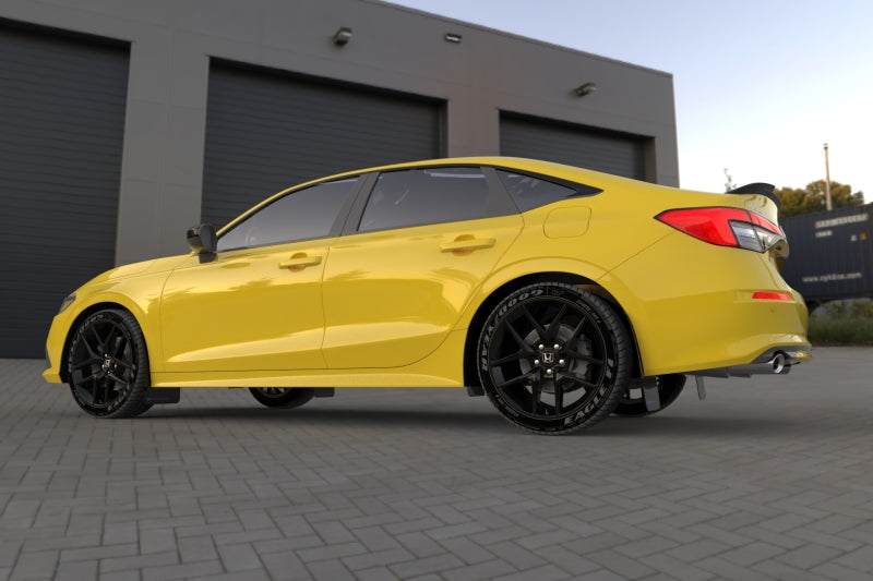 Rally Armor 2022 Honda Civic (Incl. Si/Sport/Touring) Black UR Mud Flap w/ White Logo MF90-UR-BLK/WH