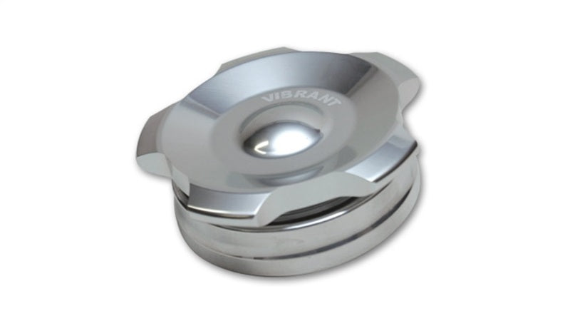 Vibrant 2.75in OD Aluminum Weld Bungs w/ Polished Aluminum Threaded Cap (incl. O-Ring) 11294