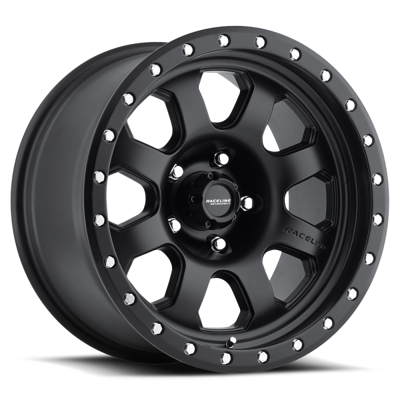 Raceline 929B Avenger 17x9in / 8x165.1 BP / -12mm Offset / 130.81mm Bore - Satin Black Wheel 929B-79080-12