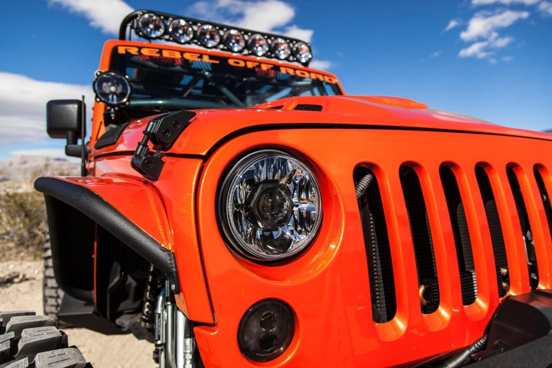 KC HiLiTES 07-18 Jeep JK (Not for Rubicon/Sahara) 7in. Gravity LED Pro DOT Headlight (Pair Pack Sys) 42341