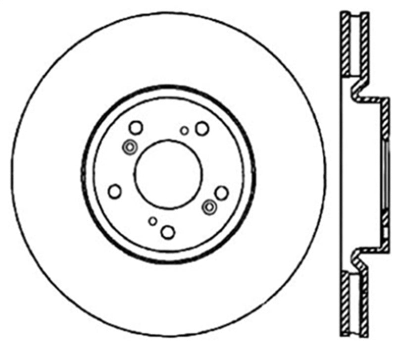 StopTech 04-08 Acura TL/TL-S Brembo Drilled Left Front Rotor 128.40062L