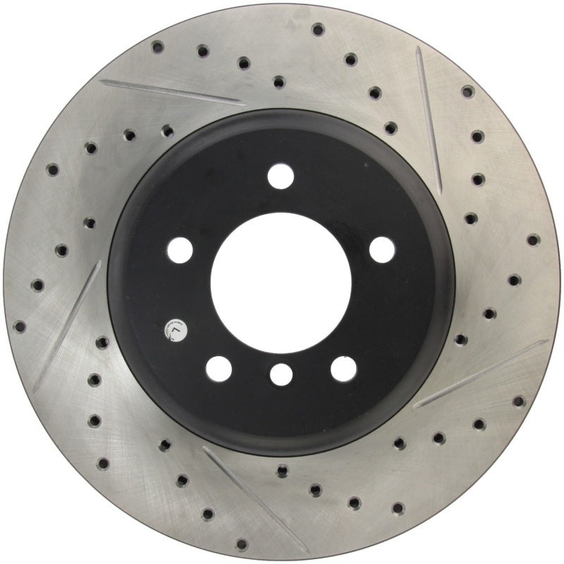 StopTech 08-09 BMW 535 Series / 04-09 545i/550i/645Ci/650i Slotted & Drilled Left Front Rotor 127.34071L