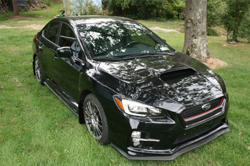 Rally Armor 15-21 Subaru WRX/STI (Sedan ONLY) Black UR Mud Flap w/ Blue Logo MF32-UR-BLK/BL