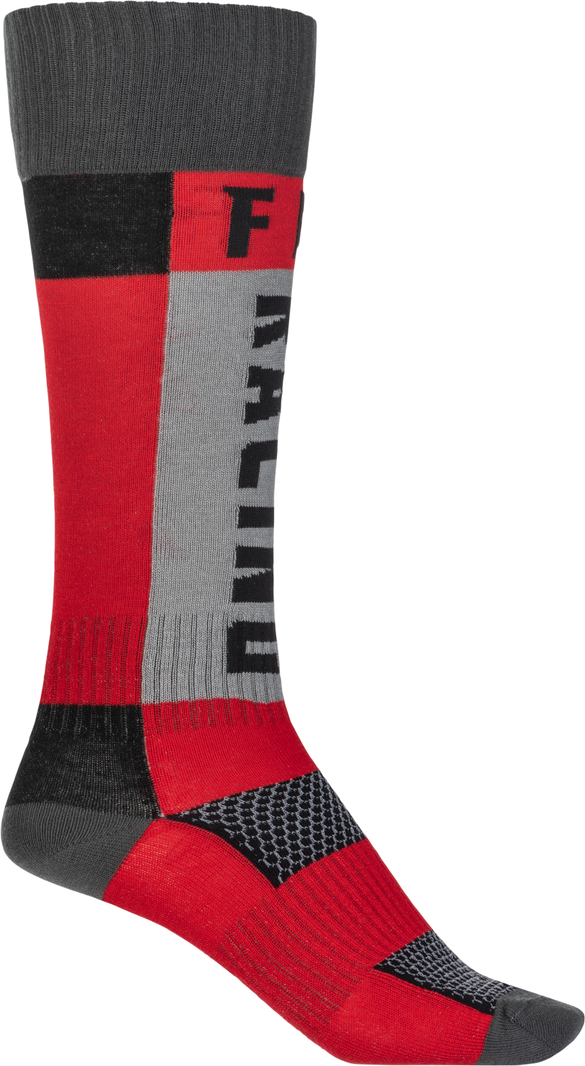 FLY RACING Mx Socks Thick Red/Grey Lg/Xl 350-0550L