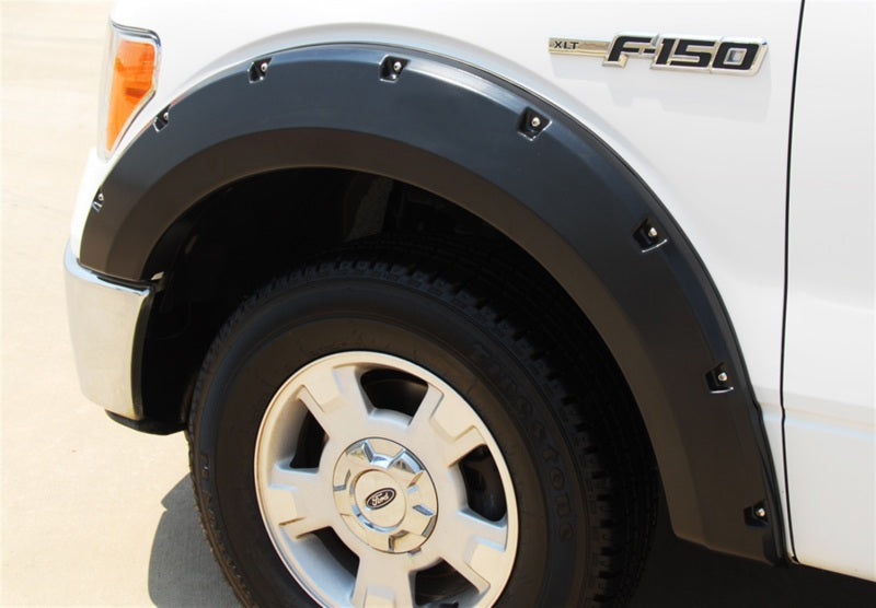 Lund 09-14 Ford F-150 (Excl Raptor) RX-Rivet Style Smooth Elite Series Fender Flares - Black (4 Pc.) RX312S