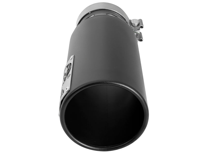 aFe SATURN 4S 4in SS Intercooled Exhaust Tip - Black 4in In x 5in Out x 12in L Bolt-On 49T40501-B122