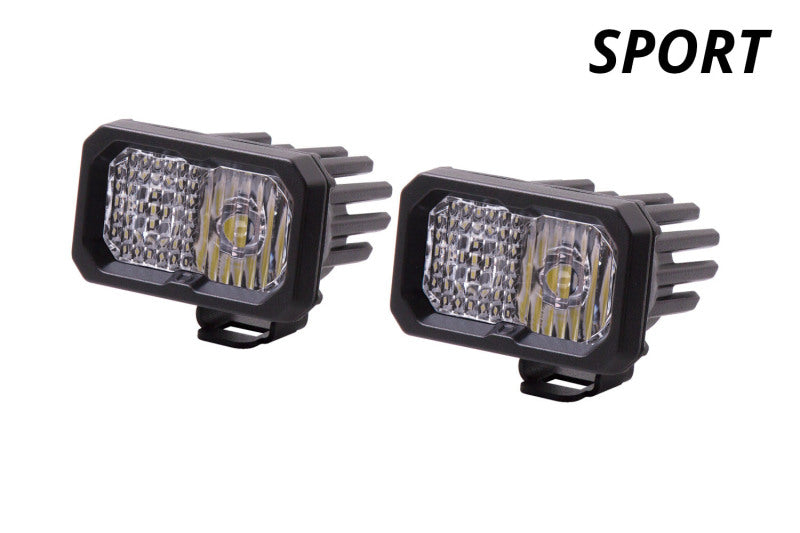 Diode Dynamics Stage Series 2 In LED Pod Sport - White Combo Standard ABL (Pair) DD6388P