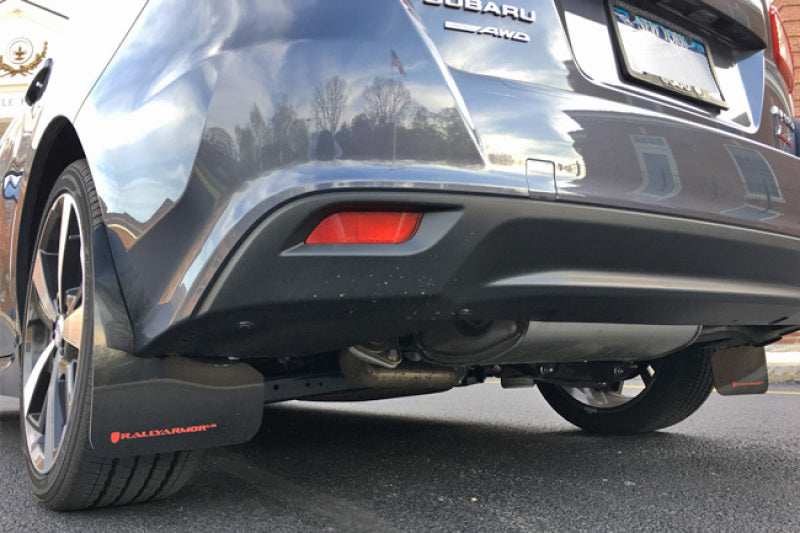 Rally Armor 2017+ Subaru Impreza UR Black Mud Flap w/ Red Logo MF45-UR-BLK/RD
