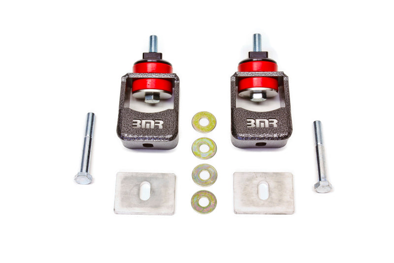 BMR 10-15 5th Gen Camaro Motor Mount Kit (Polyurethane) - Black Hammertone (Spacers Not Included) MM004H