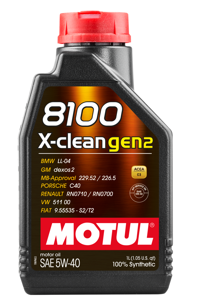 Motul 1L Synthetic Engine Oil 8100 X-CLEAN Gen 2 5W40 109761