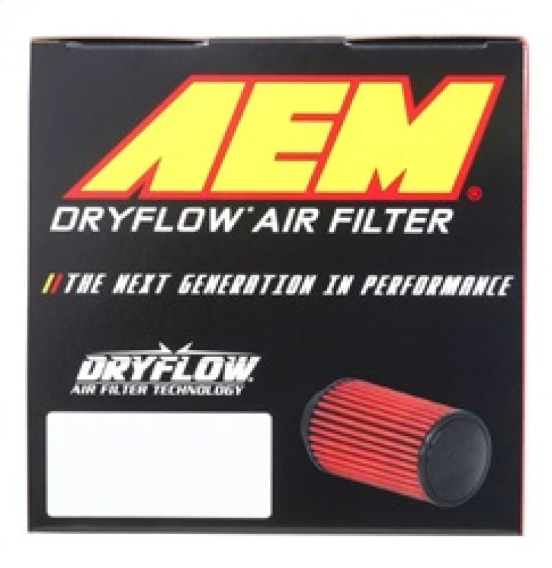 AEM Dryflow Air Filter - Round Tapered - 2.75in Flange ID x 5.5in Base OD x 4.75in Top OD x 7.5in H 21-2157DK