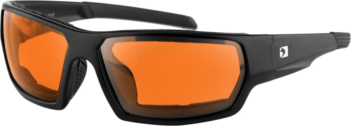 BOBSTER Tread Sunglasses Matte Black W/Amber Lens Removable Foam BTRE001A