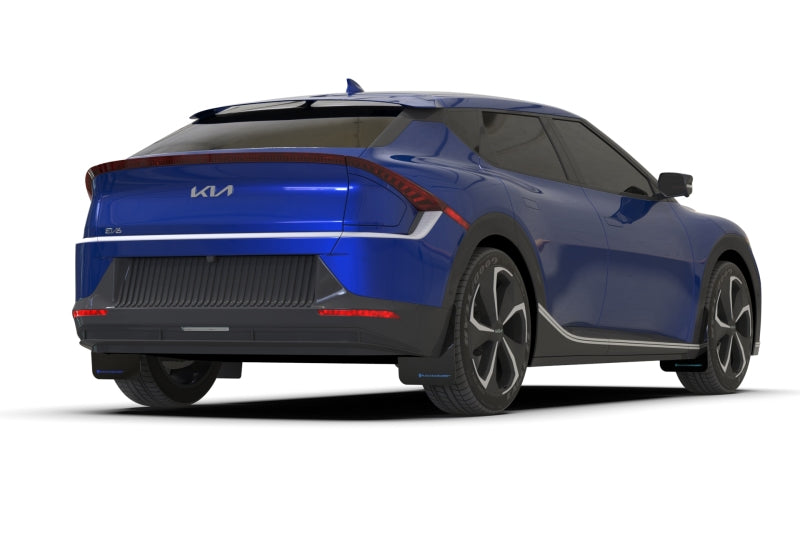 Rally Armor 22-23 Kia EV6 Black UR Mud Flap Dark Grey Logo MF91-UR-BLK-DGRY