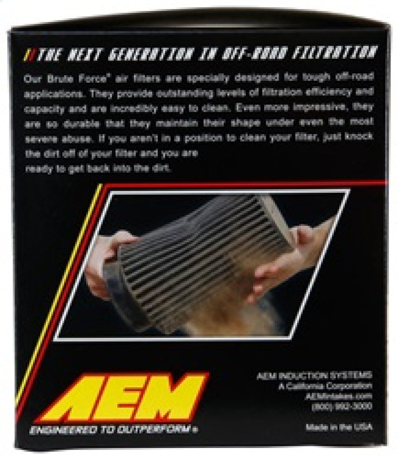AEM Dryflow 3.25in. X 5in. Round Tapered Air Filter 21-2110BF