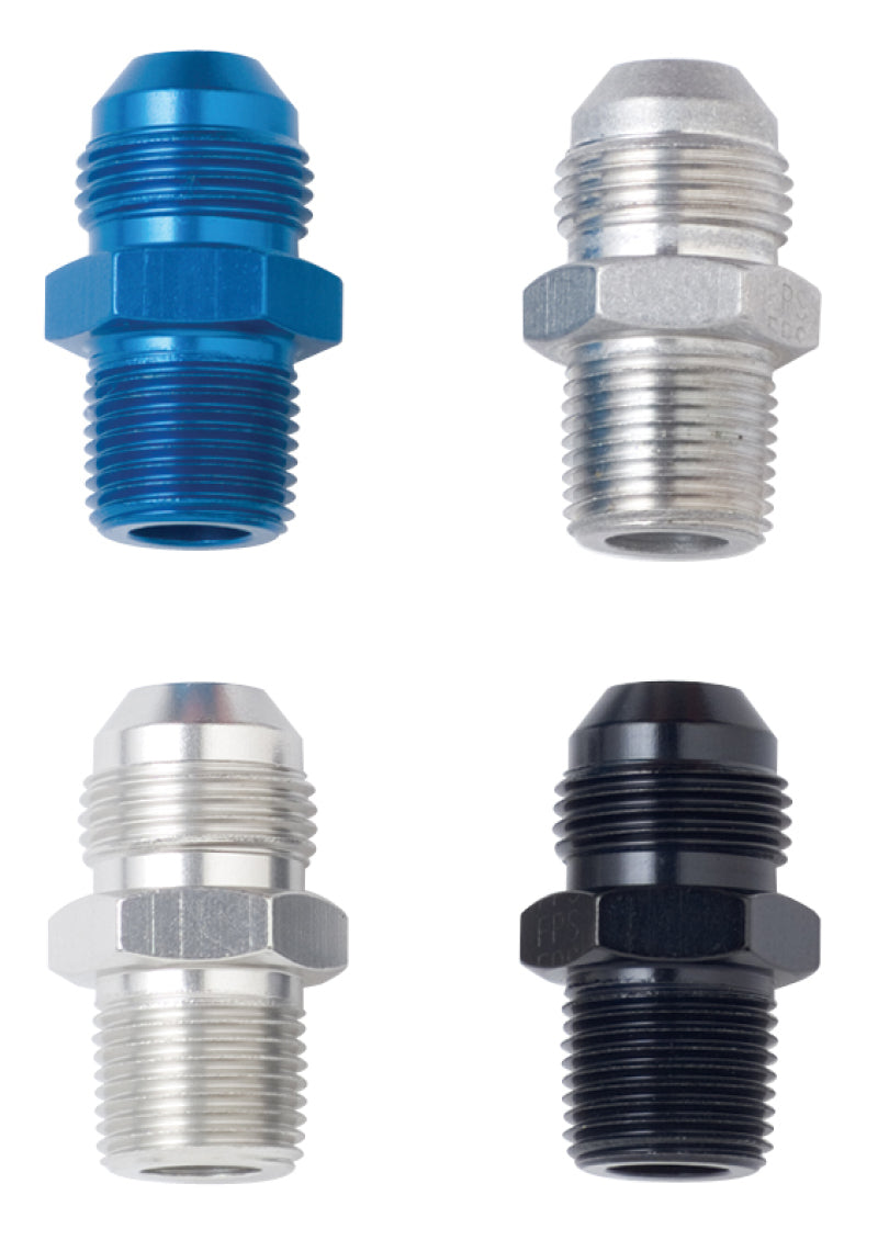 Fragola -10AN x 3/8 NPT Straight Adapter - Black 481611-BL