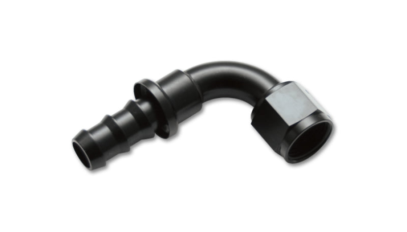 Vibrant -10AN Push-On 90 Deg Hose End Fitting - Aluminum 22910