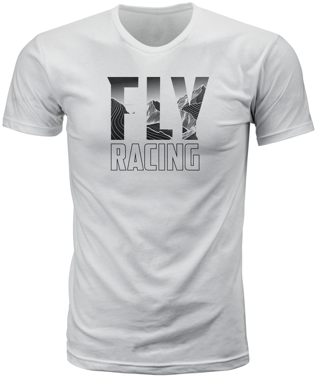 FLY RACING Fly Mountain Tee White Lg 352-0642L