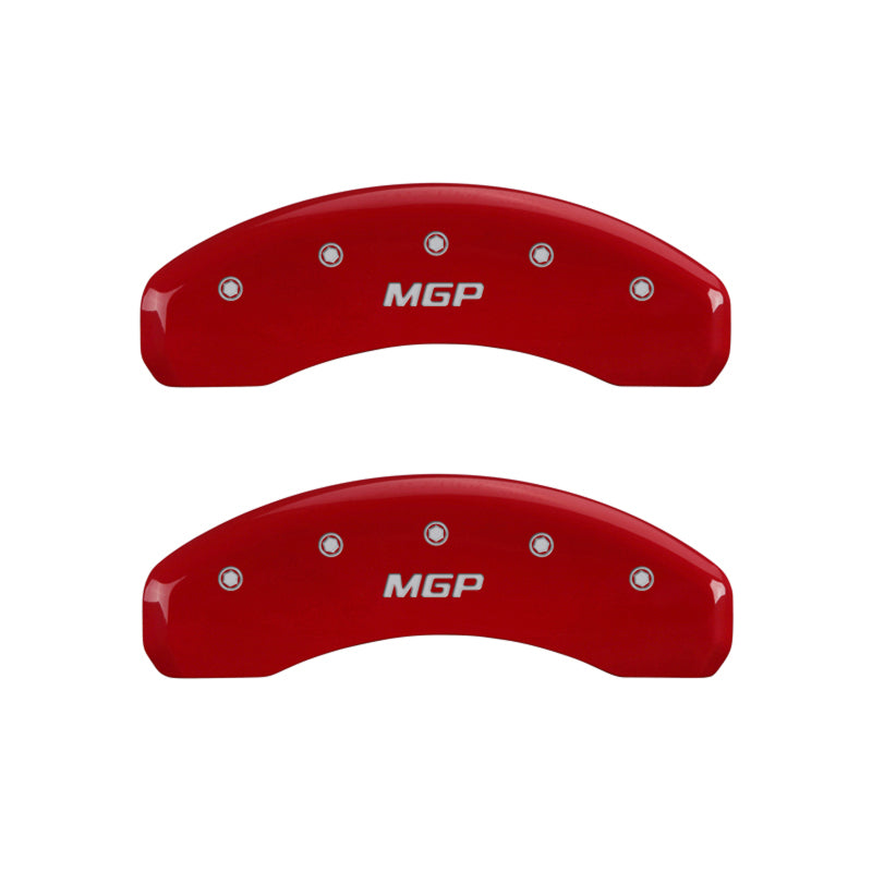 MGP 4 Caliper Covers Engraved Front & Rear MGP Red finish silver ch 25002SMGPRD