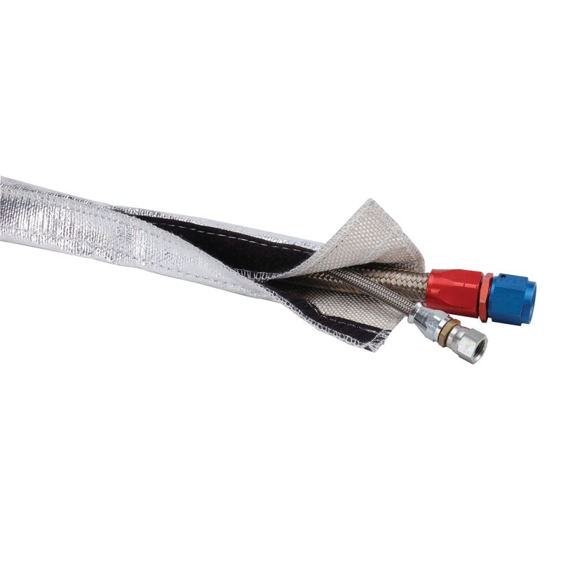 DEI Heat Shroud 3/4in I.D. x 3ft - Aluminized Sleeving - Hook and Loop Edge 10457