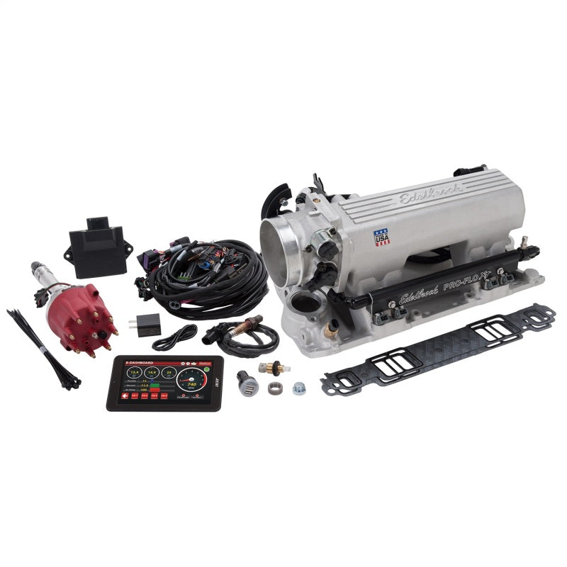 Edelbrock Pro Flo 4 XT EFI System Seq Port SBC 1986 & Earlier 550 Max HP 29lb/hr Satin Finish 35790
