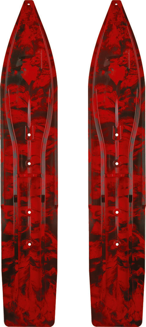 SLYDOG Pr/ Sly Dog Powderhound Ski 8" Red/Black Swirl PH8SWRREDBLK