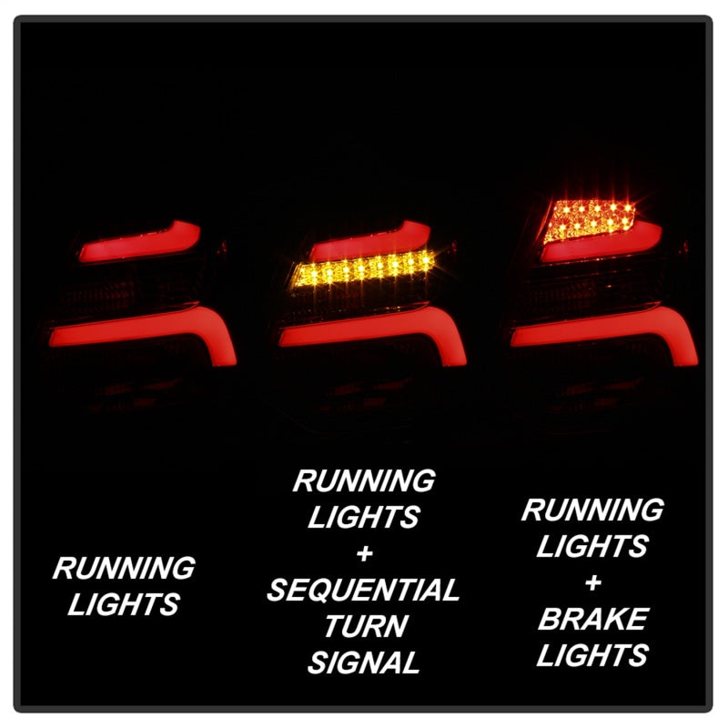 Spyder 12-14 Ford Focus 5DR LED Tail Lights - Black Smoke (ALT-YD-FF12-LED-BSM) 5085146