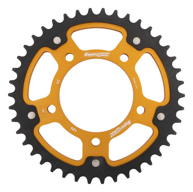 SUPERSPROX Rear Stealth Sprocket Alu/Stl 42t-530 Gld Kaw RST-489-42-GLD
