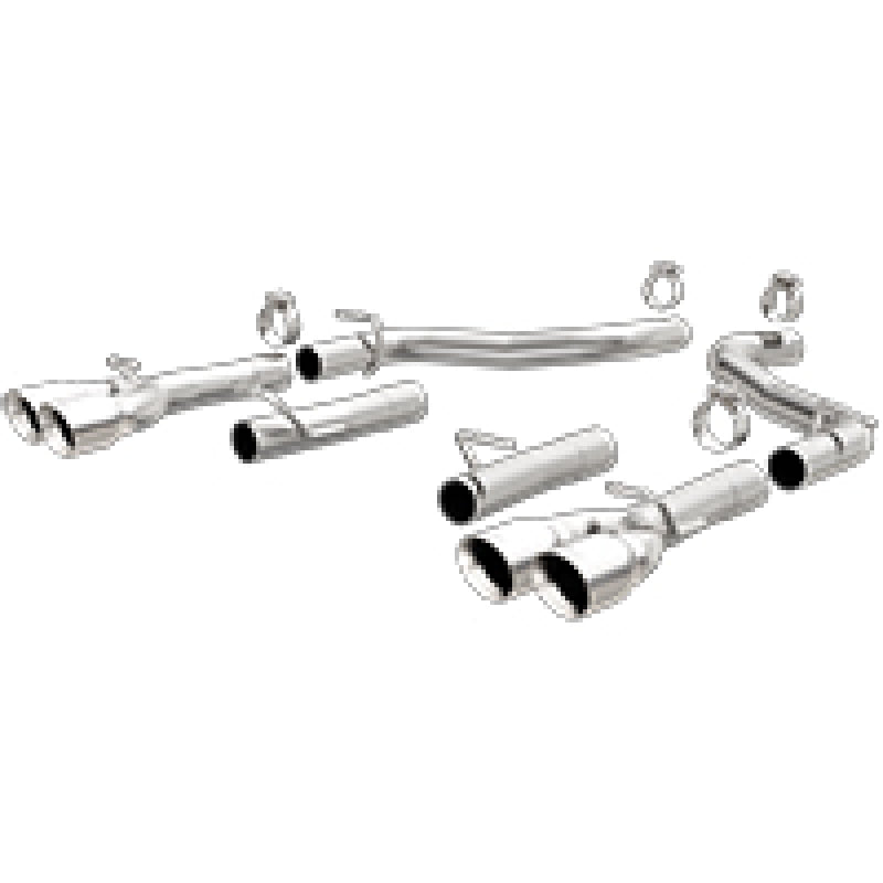 MagnaFlow Axle-Back, SS, 2.5in, Quad Split Rear 3.5in Tip 2015 Dodge Challenger 3.6L V6 19218