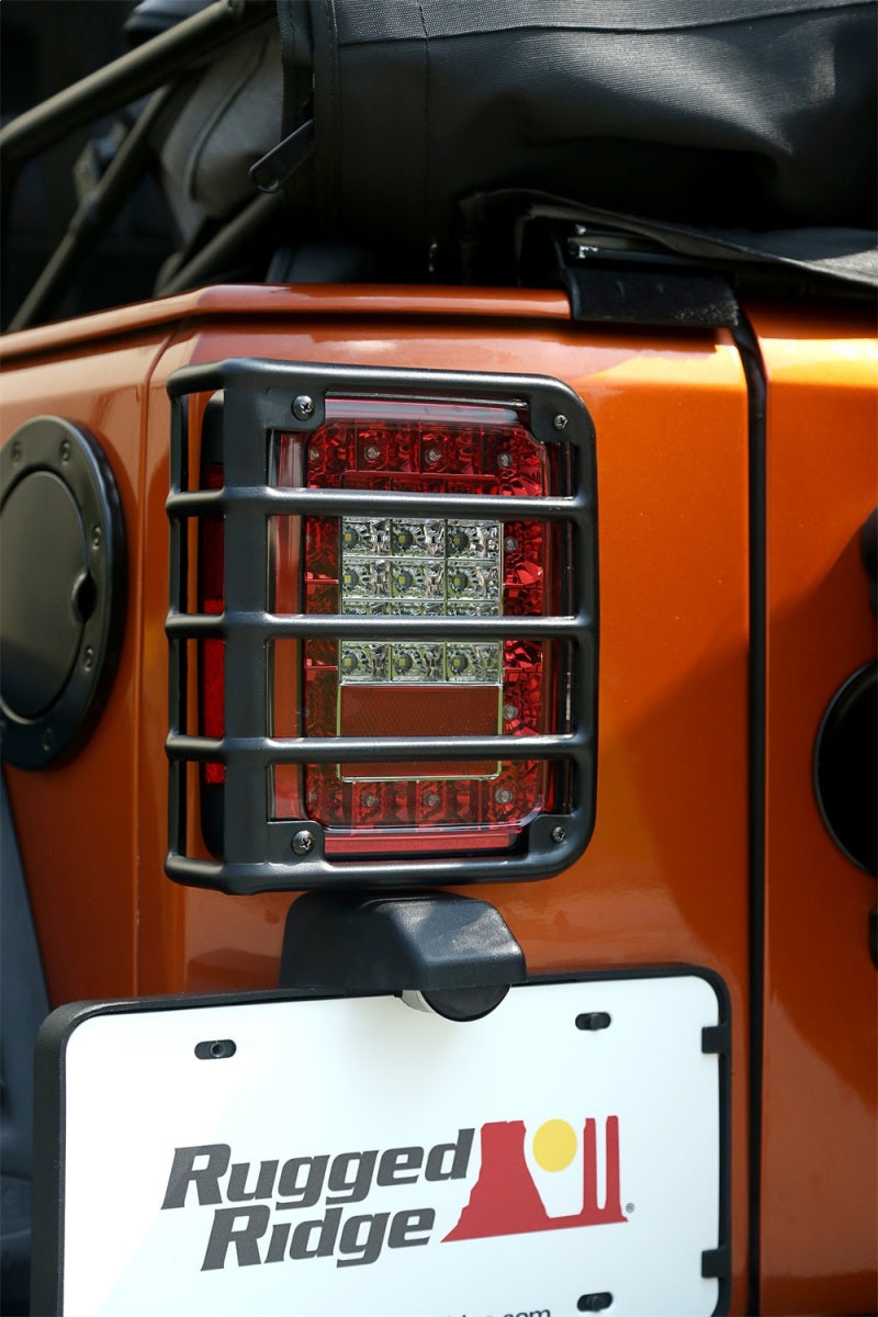 Rugged Ridge 07-18 Jeep Wrangler Textured Black Tail Light Euro Guards 11226.11