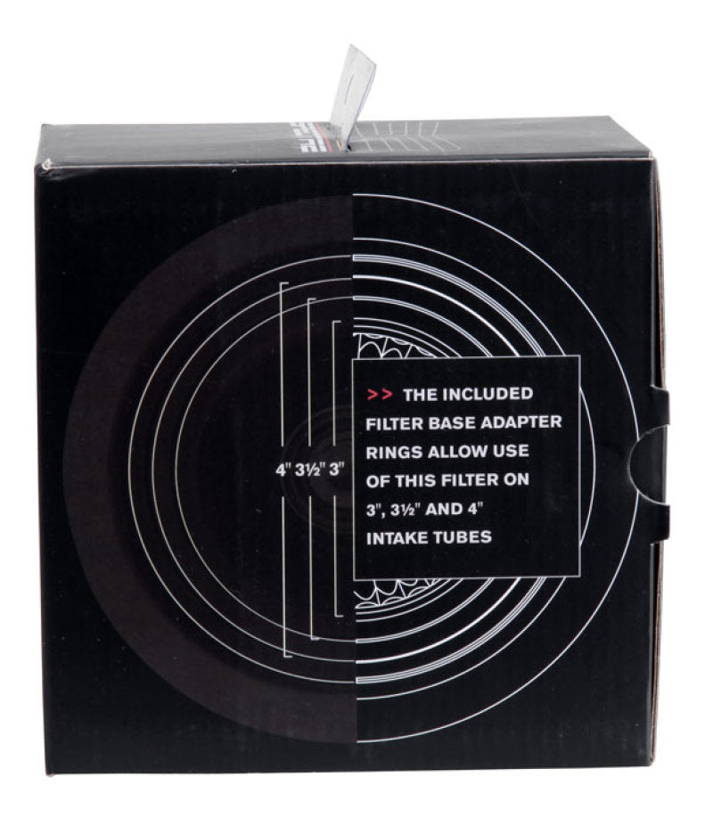 Spectre Adjustable Conical Air Filter 2-1/2in. Tall (Fits 3in. / 3-1/2in. / 4in. Tubes) - Red 8162