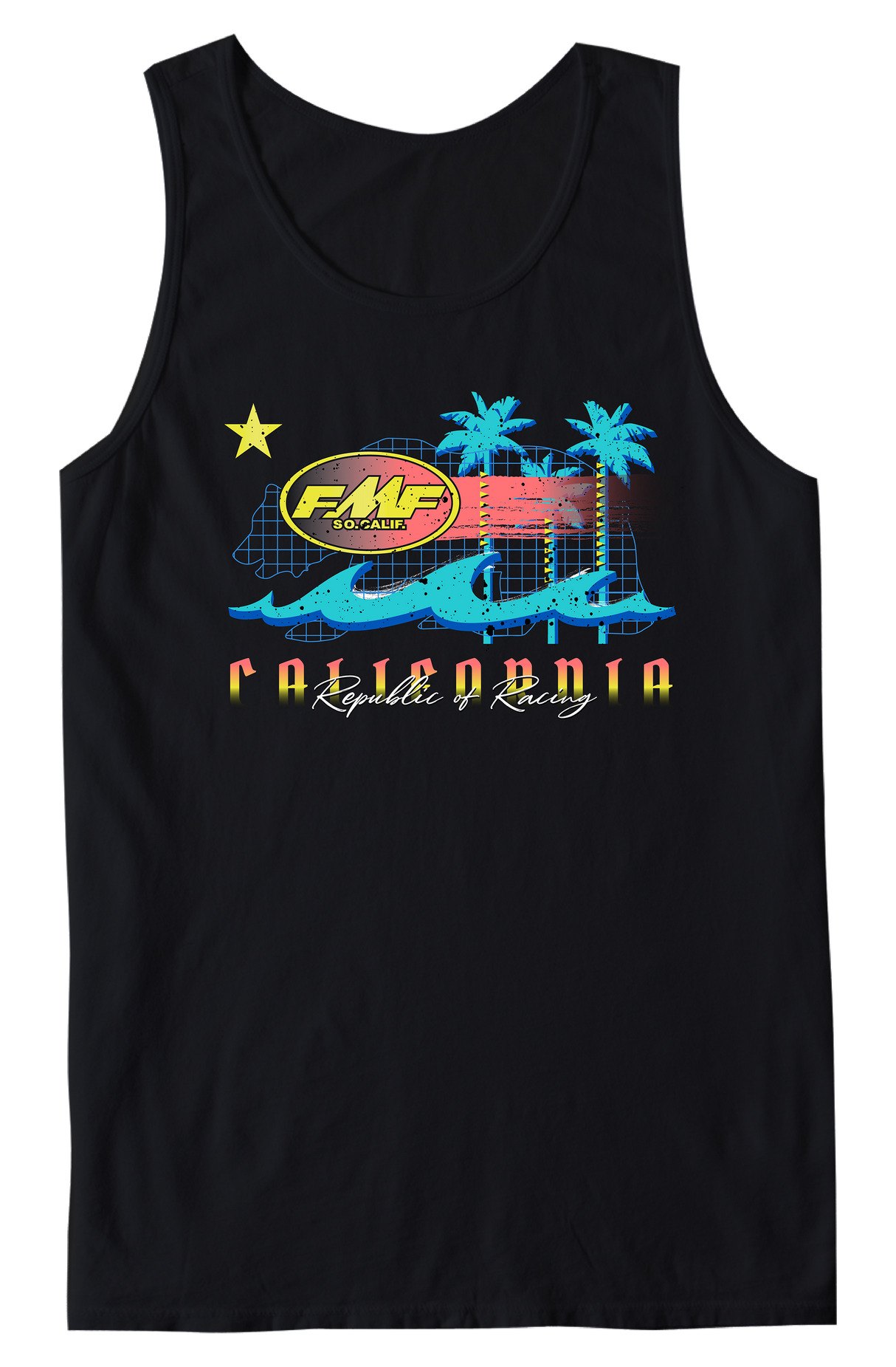 FMF APPAREL Wavy Tank Black Lg SU22123900-BLACK-L