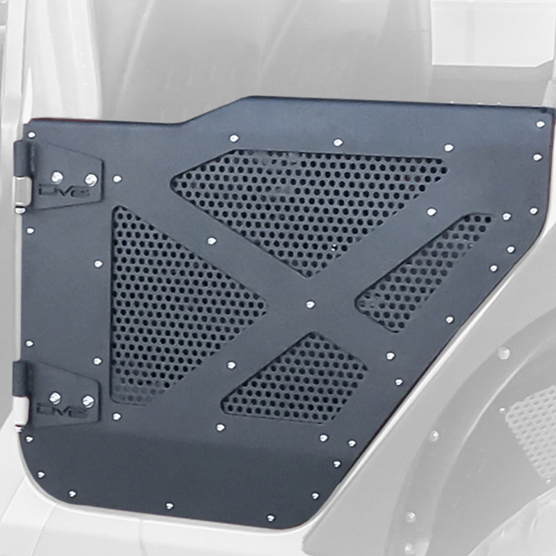 DV8 18-22 Jeep 4 Door JL/JT Aluminum Half Doors with Perforated Mesh Rear HDJL-01R