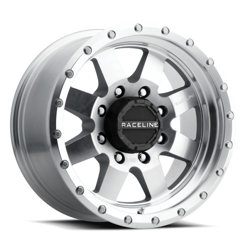 Raceline 935MC Defender 17x9in / 6x139.7 BP / 0mm Offset / 107.95mm Bore - Machined Wheel 935MC-79060-00