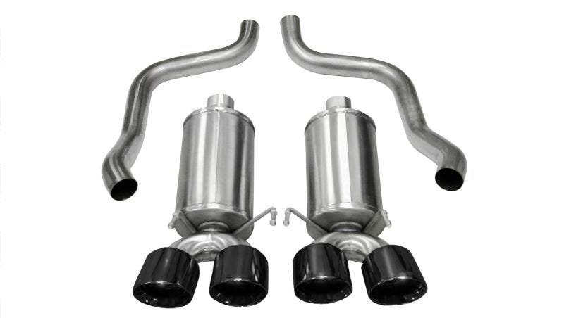Corsa Black Xtreme Axle-Back Exhaust w/Dual Black 3.5in Tips 09-13 Chevrolet Corvette C6 6.2L V8 14470BLK
