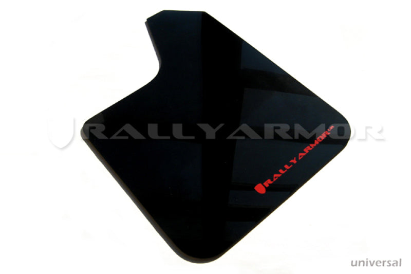 Rally Armor Universal Fit (No Hardware) Black UR Mud Flap w/ Grey Logo MF12-UR-BLK/GRY
