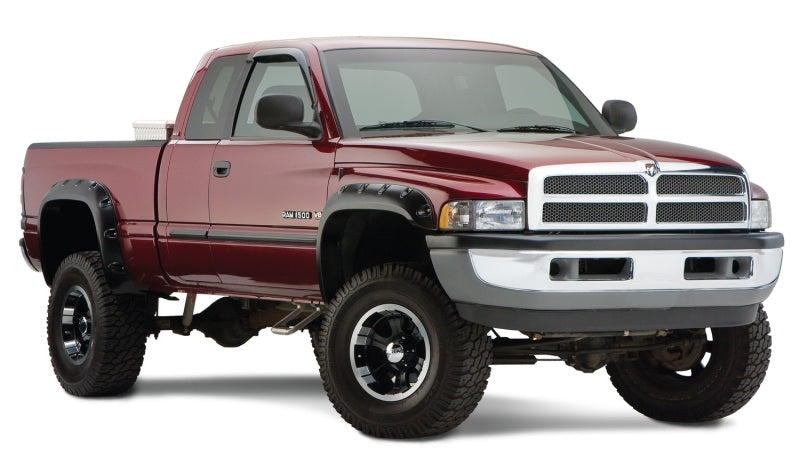Bushwacker 94-01 Dodge Ram 1500 Fleetside Pocket Style Flares 4pc 78.0/96.0in Bed - Black 50908-02