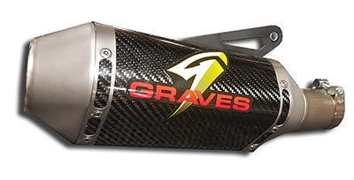 Graves motorsports yamaha r1 2015-2022/fz-10 mt-10 2018-2022 cat back slip-on exhaust