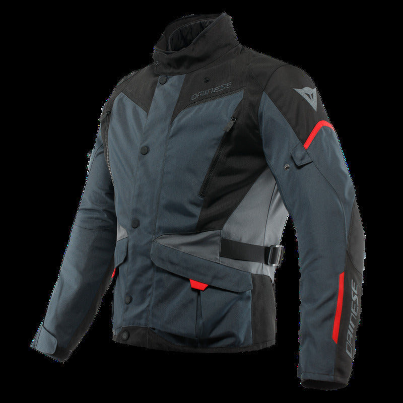 Dainese Tempest 3 D Dry Jacket Ebony/Black/Lava Red Size - 60 201654642-80E-60