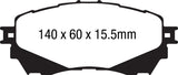 EBC 14+ Mazda 6 2.5 Greenstuff Front Brake Pads DP22170