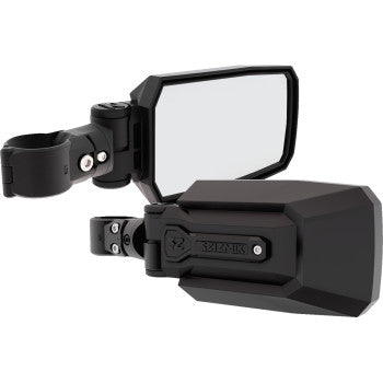 SEIZMIK Mirrors - Trailrider - Side View - Rectangle - Black - 1.75" ROPS - Pair 56-90093KIT